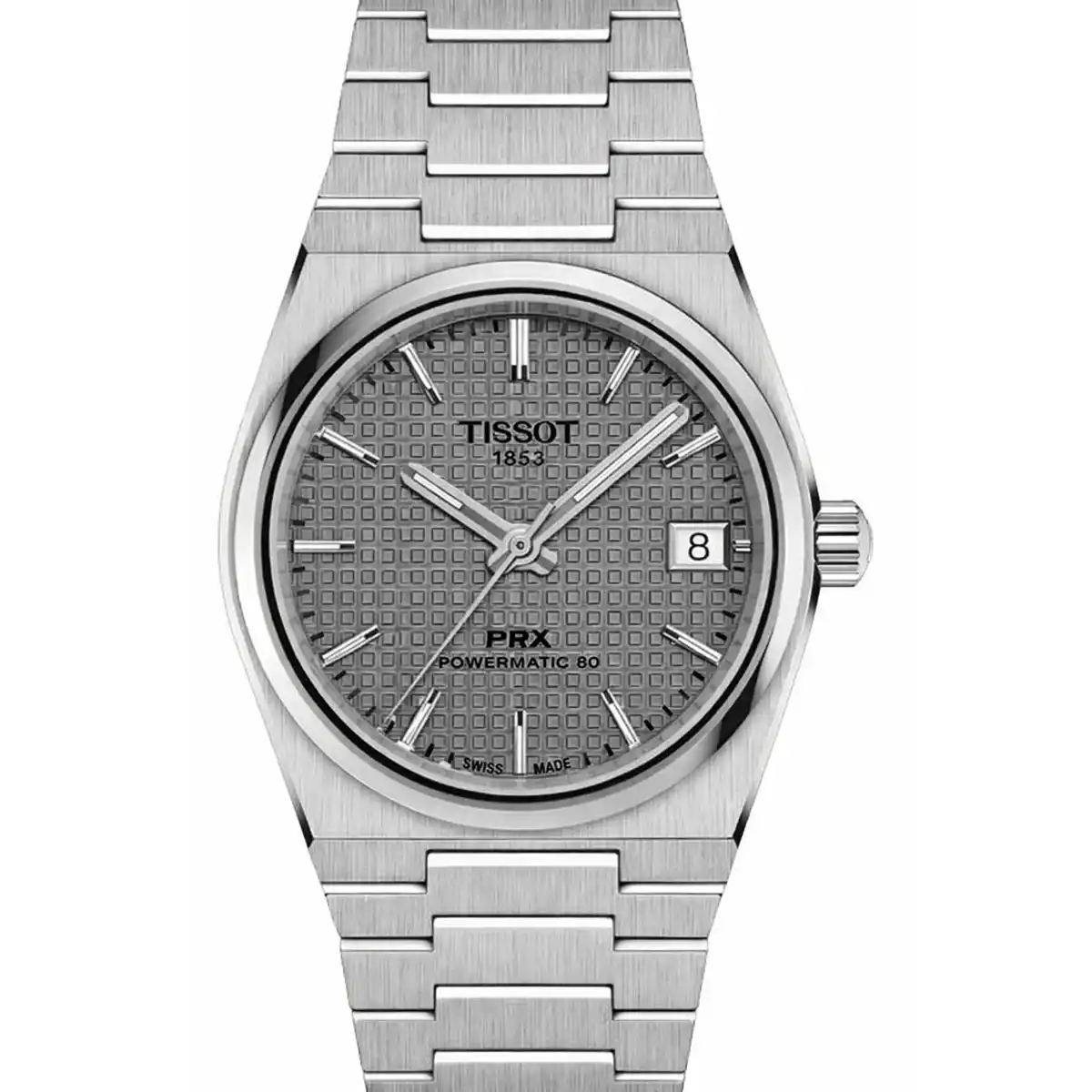 ساعه-تيسوت-prx-اوتوماتيك-سويسريه-بلون-مينا-رمادى-اوستيم-كعدن-فضى-للرجال-ساعات-تيسوت-اصليه-مصر