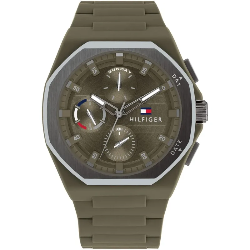 1792121-tommy-hilfiger-watch-men-green-dial-rubber-strap-quartz-analog-neo