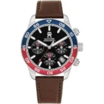 1792166-tommy-hilfiger-watch-chronograph-men-black-dial-leather-brown-strap-quartz-analog-th85